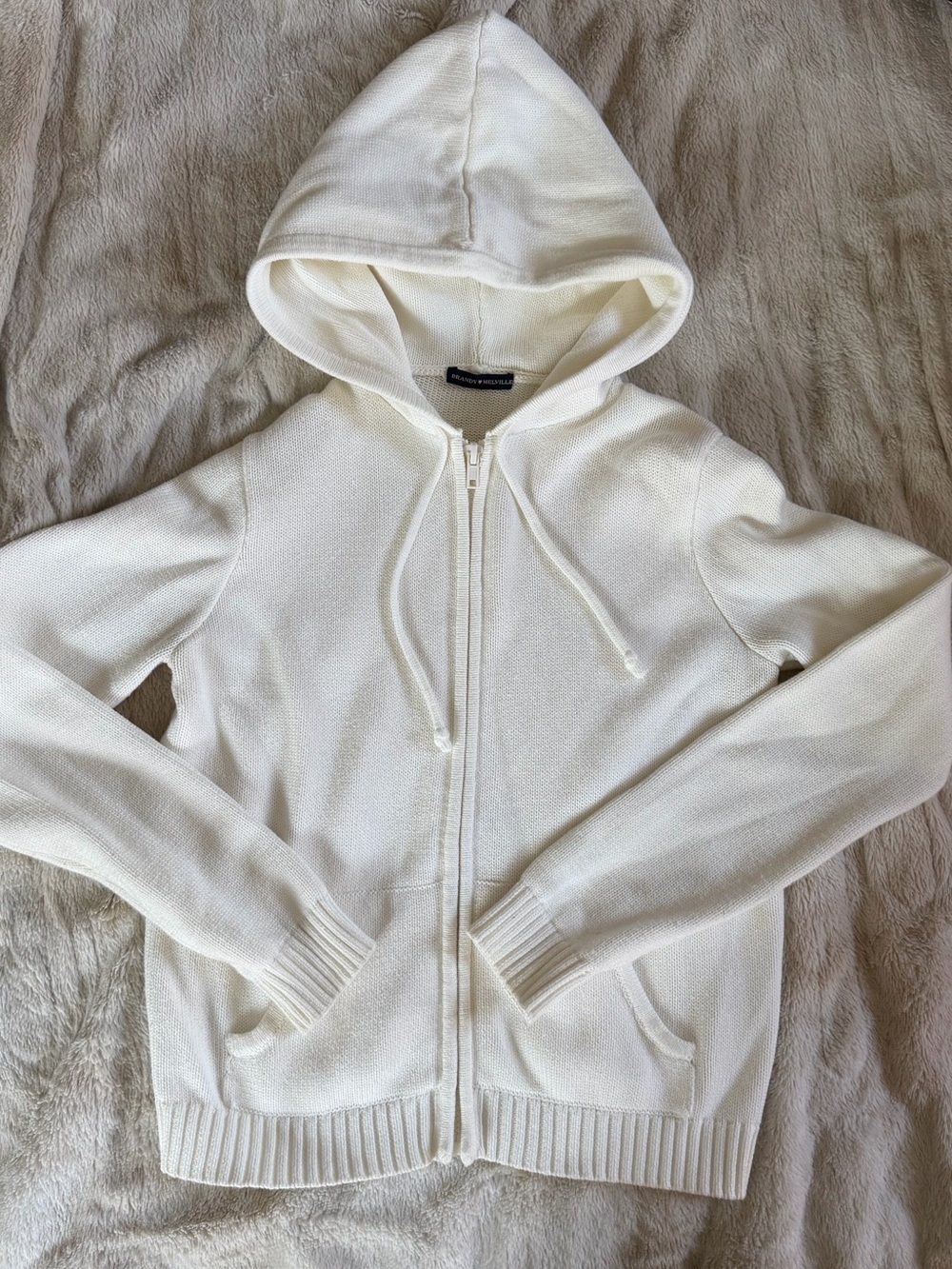 Brandy Melville Knit Zip Hoodie